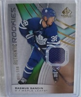 Rasmus Sandin Jersey Rookie Card