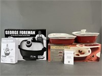 New George Foreman Grill & Corning Wear