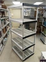 Plastic shelves.  Overall dimensions or 70 in by