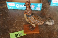 Carved Wood Bird Statue