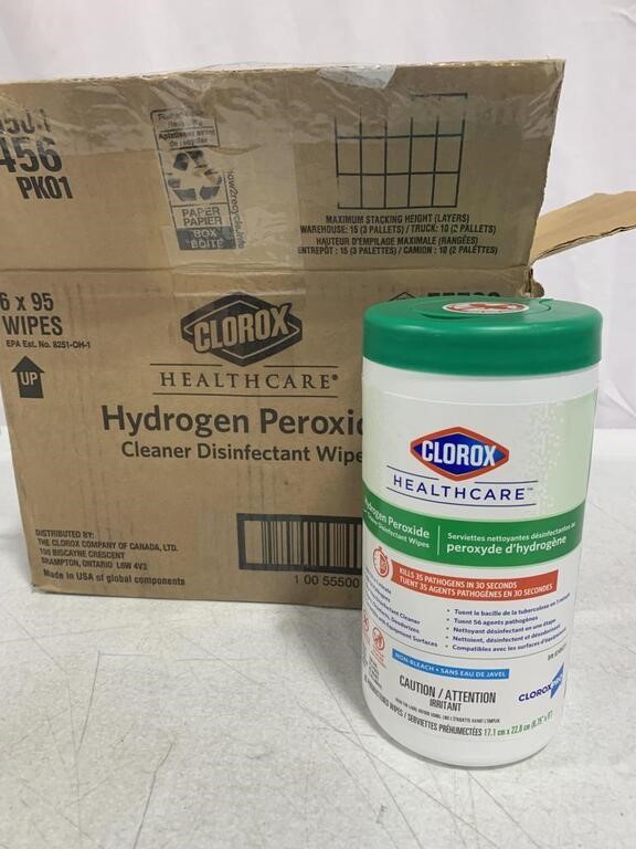 CLOROX, HYDROGEN PEROXIDE DISINFECTANT WIPES, 6