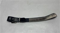 Leather belt with fake bullets on it