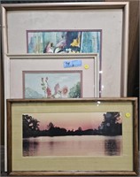2 FRAMED WATER COLORS & PHOTO