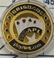 Brisbane poker card guard challenge coin