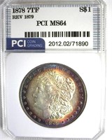 1878 7TF Rev 79 Morgan MS64 LISTS $850