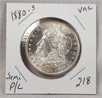 1880-S $1 BU Semi-P/L