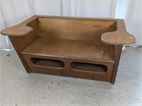 (1)Vintage Wooden Storage Bench