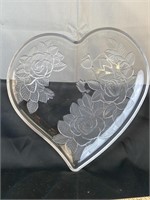 Heart Shaped Frosted Embossed Platter