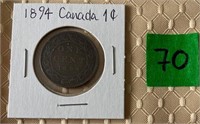 1894 Canada “Queen Victoria” $0.01 Cent Coin