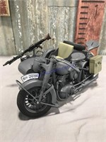 Motorcycle w/ side car plastic model