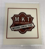 M-K-T Katy Railroad glass panel