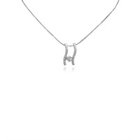 14K WHITE GOLD 0.90CT DIAMOND PENDANT