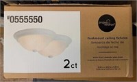 Project Source  Gloss White Led Flush Mount Light