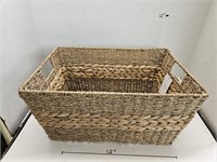 Straw Basket Approx 16 x 11 x 8 Inches