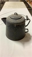 Blue enamel kettle