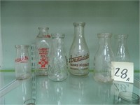 (6) Dairy Bottles - Goodenough, Sanitary, Quality,