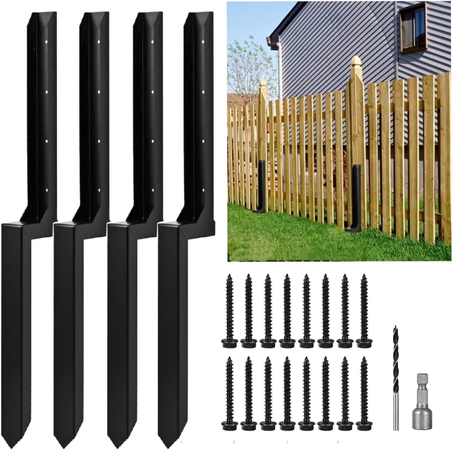 Fence Post Repair Kit - Heavy Duty (4-Pack)