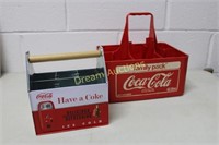 Coca- Cola Caddy 6 Pack & Utensil Tin Holder