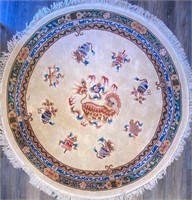 CIRCULAR HAND KNOTTED CHINESE WOOL CARPET