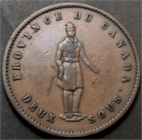 Canada PC-4 Quebec Bank 1852 One Penny Token Br528