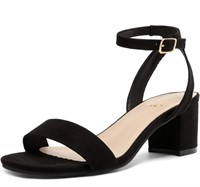 DREAM PAIRS WOMENS ANKLE STRAP HEELED SANDAL