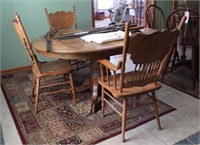 Solid Oak Contemporary Paw foot dining table