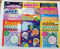 Assorted Puzzle Books, Large Print format x12