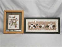 9.5"x21.5" GINGERBREAD PICTURE, AND 14"X12"