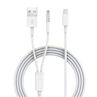 iSkey Aux & Charger Cord for iPhone (4 FT)