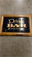 Private Bar Glass Sign