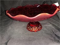 MOON & STAR AMBERINA ROLLED EDGE COMPOTE -