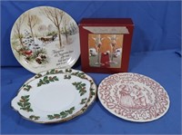 Holiday Candlestick Holders, Christmas Plates &