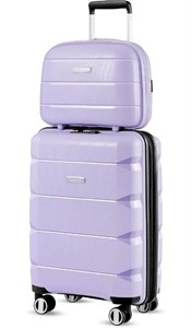 LUGGEX Purple Carry on Luggage 2piece