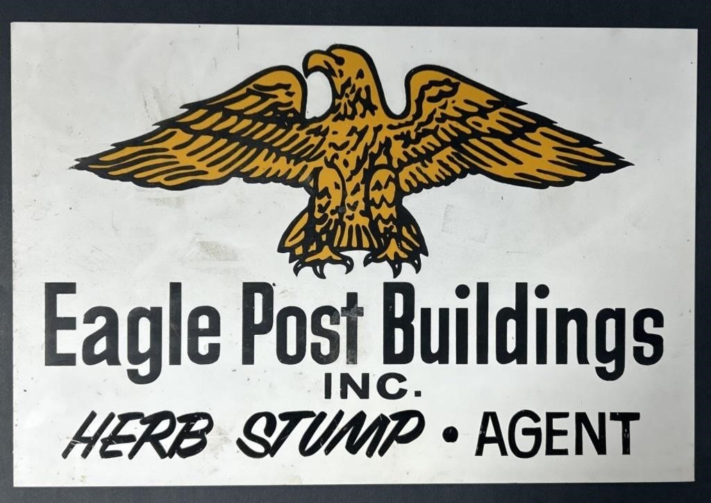 (E) Metal Eagle Post Buildings Inc. One Sided Sign