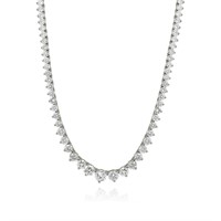 14K WHITE GOLD 14.00CT DIAMOND NECKLACE