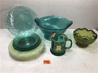 Vintage Green, Forrest Green, Pale Green Glass War