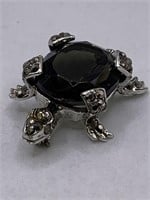 SIGNED WEISS TURTLE BROOCH