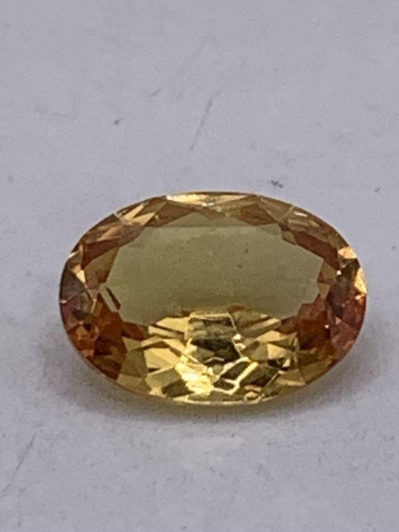 OVAL FACETED YELLOW SAPPHIRE 10 CTS