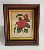 ANTIQUE VICTORIAN WALNUT WOOD DEEP FRAMED PRINT