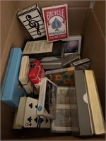 Serval boxes of playing cards