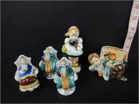 LOT OF 5 OCCUPIED JAPAN FIGURINES & PLANTER