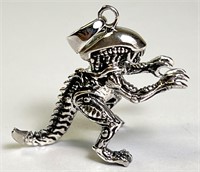 Solid Sterling 3D-Dinosaur Pendant 13 Grams