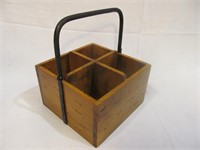Divided Wooden Box with Handle