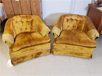 (2) Vintage Upholstered Chairs