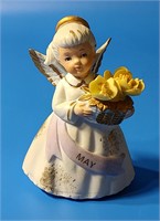 Vintage Lefton Porcelain May Angel Figurine w/Box