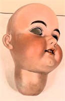 antique porcelain 6" doll head - VG condtion