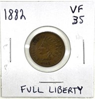 1882 Full Liberty Indian Head Cent