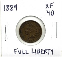 1889 Full Liberty Indian Head Cent