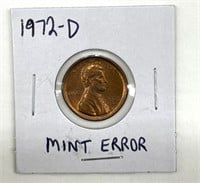 Mint Error 1972-D Lincoln Memorial Cent