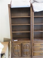 Bookcase with drop down cover